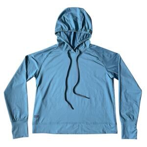 Warroad Hockey Mens Hoodie Lightweight Long Sleeve Pullover Blue Performance